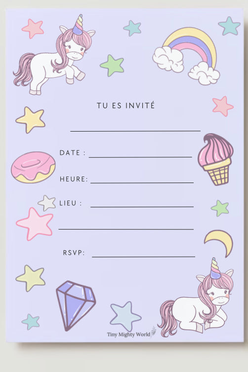 Invitation Card - Unicorn