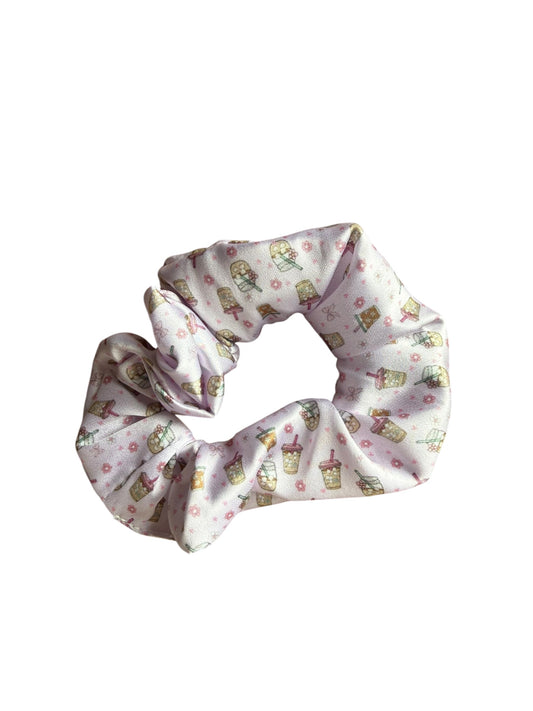 SATIN SCRUNCHIE - ICED COFFEE