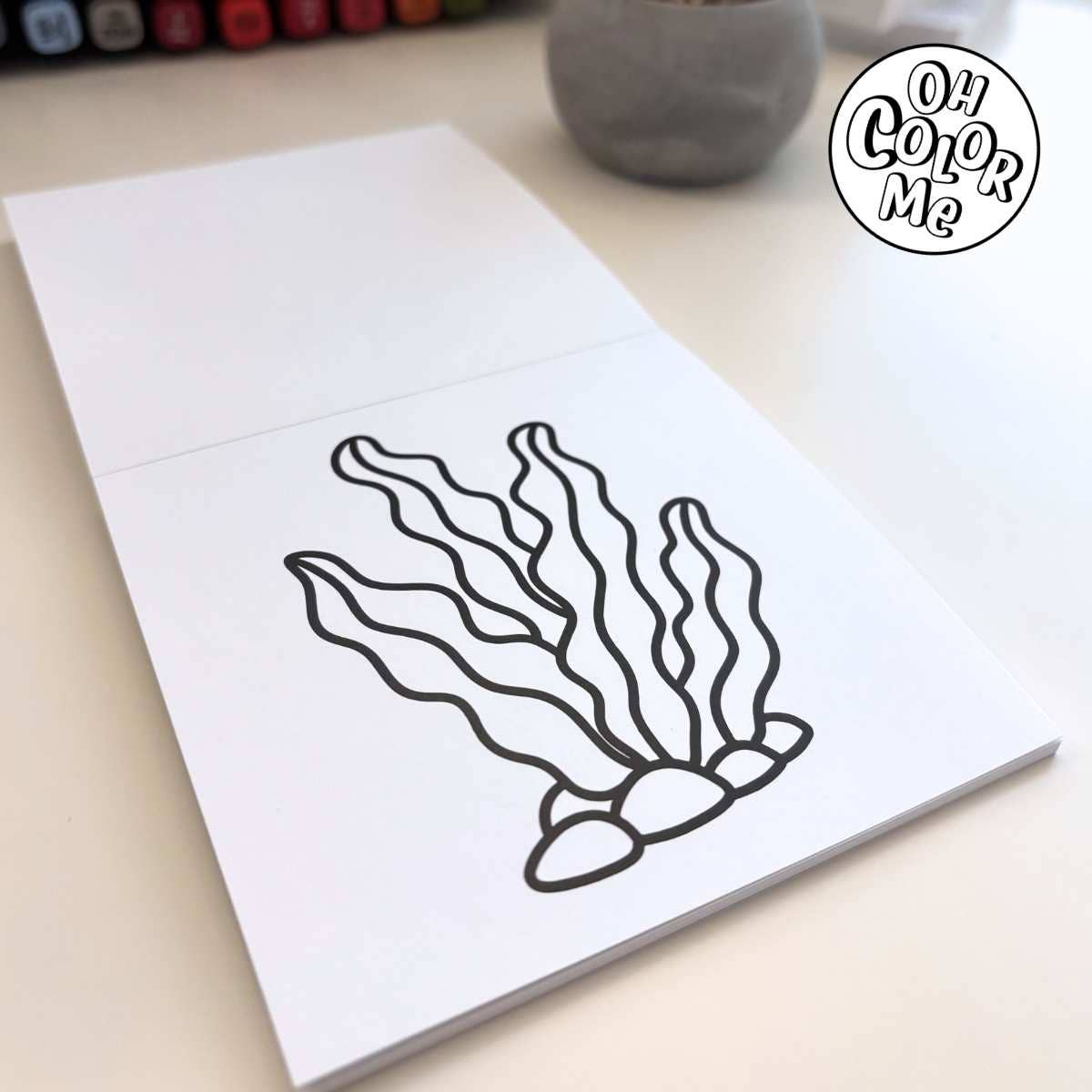 Mini livre de coloriage «Secrets de la mer», 4"x4", cadeaux pour bas de Noël