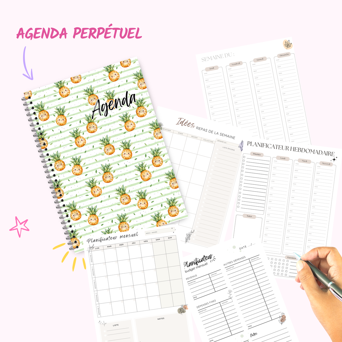 Happy Pineapple - Agenda / Planner 2027 - undated