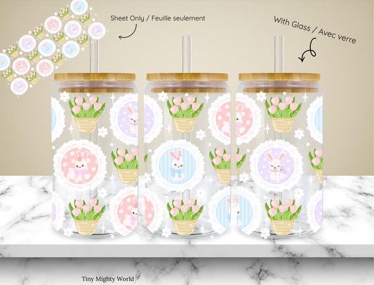 UV DTF Decal or Glass Cup – 16oz Cup or Transfer Sheet Option - EASTER LIMITED