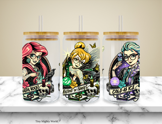 UV DTF Decal or Glass Cup – 16oz Cup or Transfer Sheet Option -  Inked Princess Fairy
