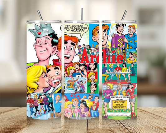 Tumbler 20 oz - Cartoon Friends Tumbler - Insulated Stainless Steel