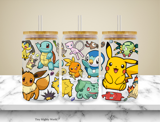 UV DTF Decal or Glass Cup – 16oz Cup or Transfer Sheet Option -  NEW Catch Them all