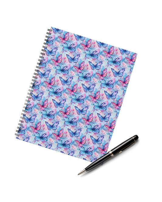 Butterfly Purple Pink - A5 Size Lined Notebook – 80 Pages | Minimal Everyday Writing Journal