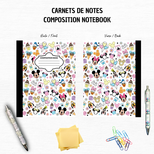 Mix Fairytale Composition Notebook – 7x10 inches, 100 Lined Pages – Trendy Stationery