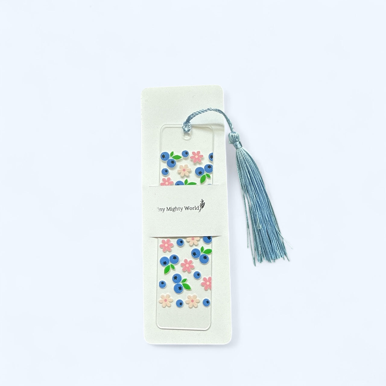 Blueberry Acrylic Bookmark with UVDTF Design – Cute & Durable Book Marker Gift for Readers