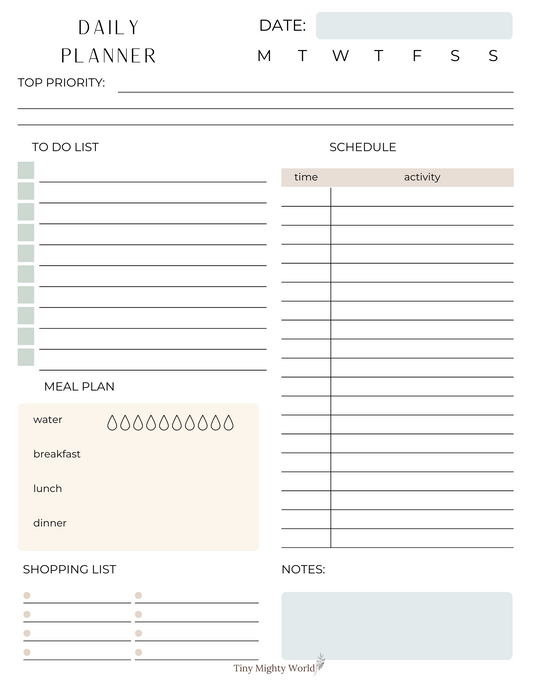 Minimalist Daily Planner PDF