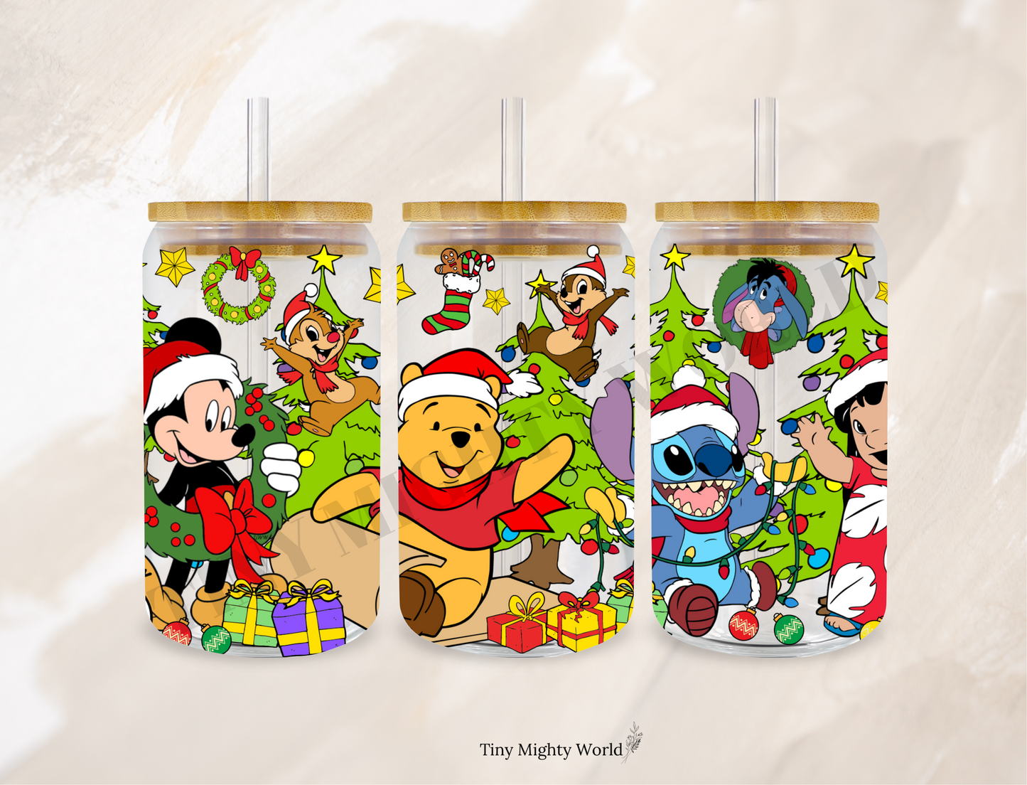 CHRISTMAS EDITION Coffee/Smoothie Glass 16oz