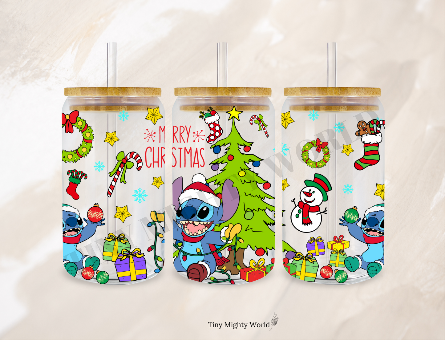 CHRISTMAS EDITION Coffee/Smoothie Glass 16oz