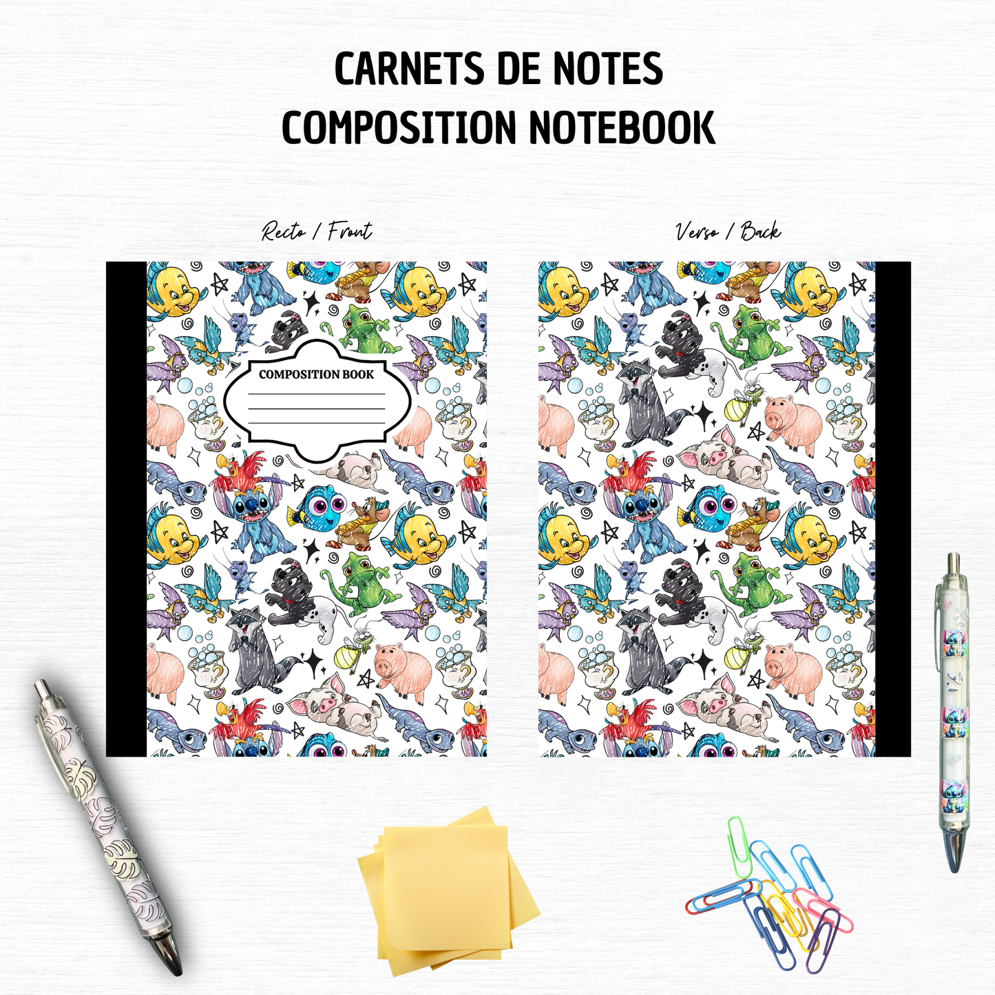 Mix Draw FairyTale - Composition Notebook – 7x10 inches, 100 Lined Pages – Trendy Stationery