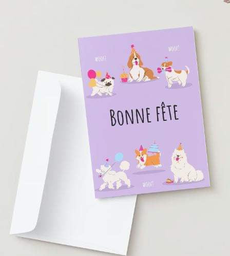 Carte de voeux Bonne Fête