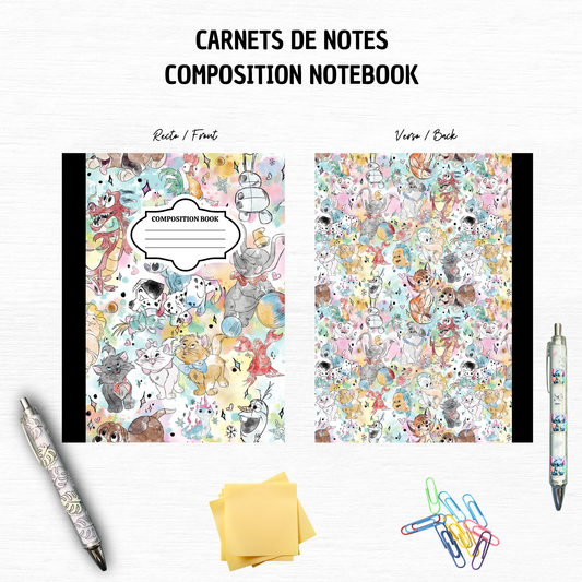 Mix Draw FairyTale  Dreamy- Composition Notebook – 7x10 inches, 100 Lined Pages – Trendy Stationery
