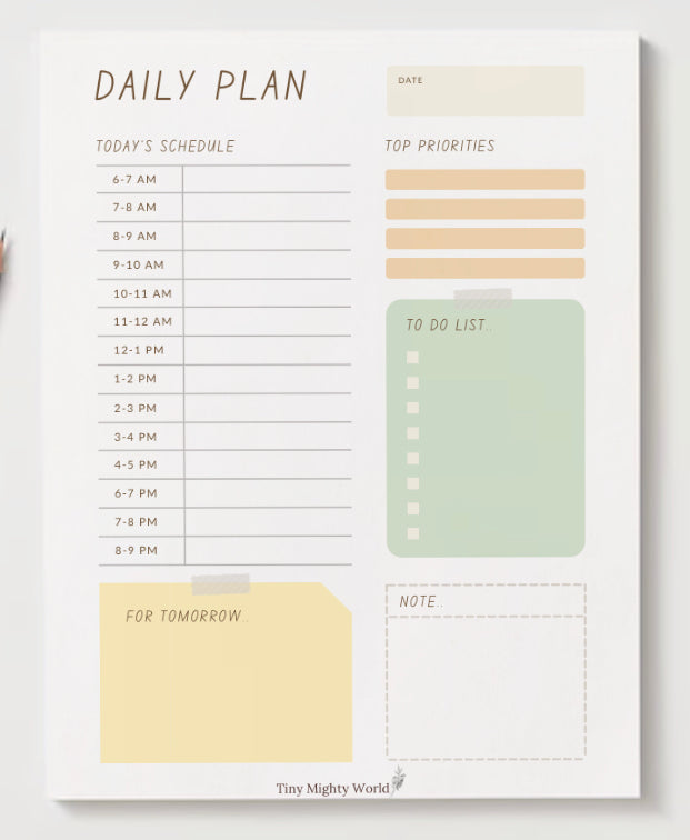 MINIMALIST DAILY PLANNER