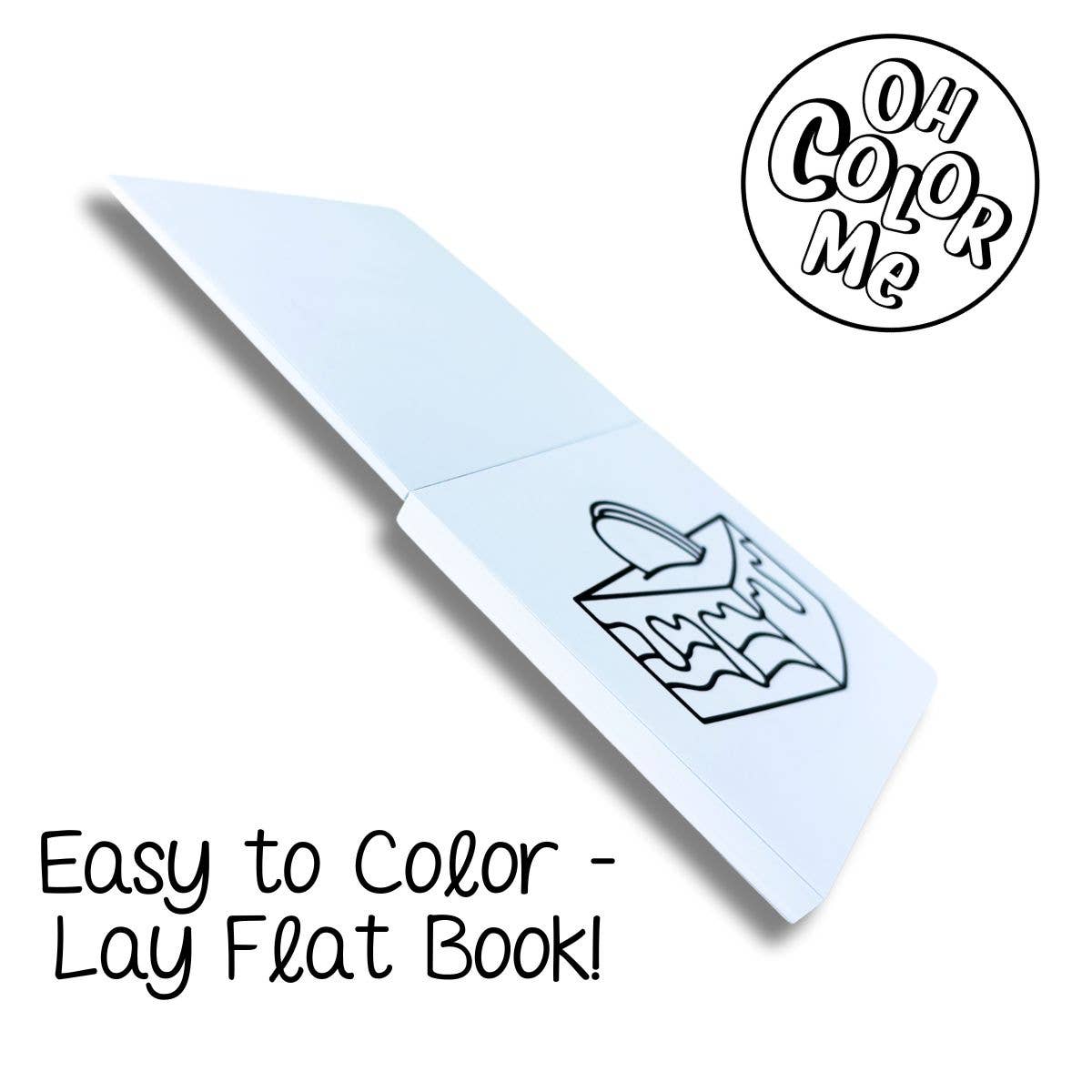 Mini livre de coloriage Sucré & Salé, 4" x 4", petits cadeaux pour les chaussettes de Noël
