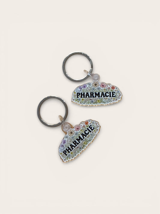 Pharmacie Flower Acrylic Keychain