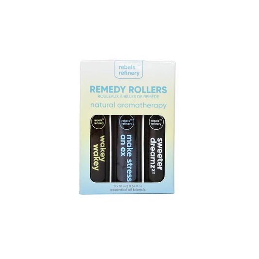 Pack de 3 huiles essentielles 100 % naturelles Remedy Roller