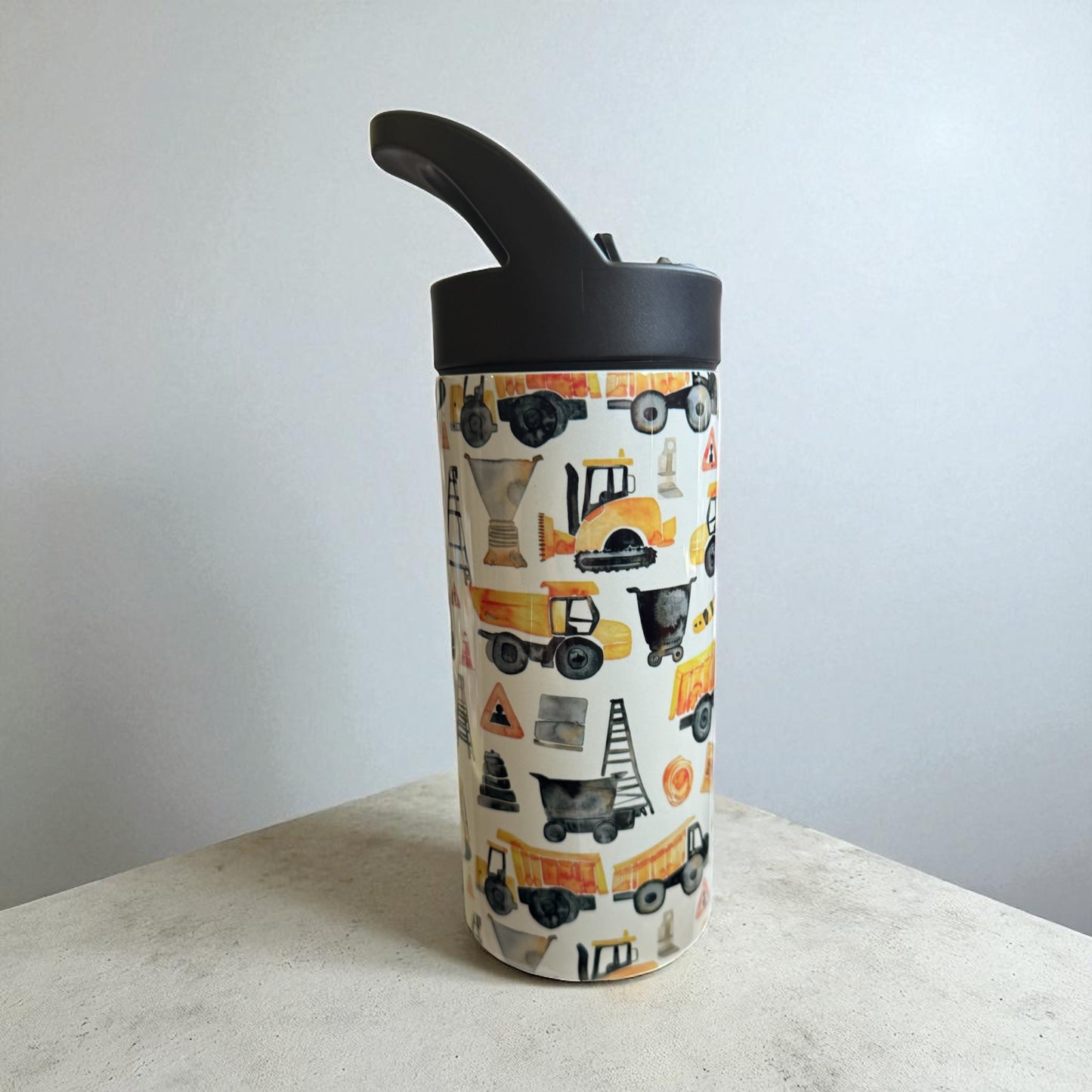 Construction Truck - 16 oz Insulated Tumbler with Black Sippy Lid – Hot & Cold Drink Cup (Copy) (Copy) (Copy)