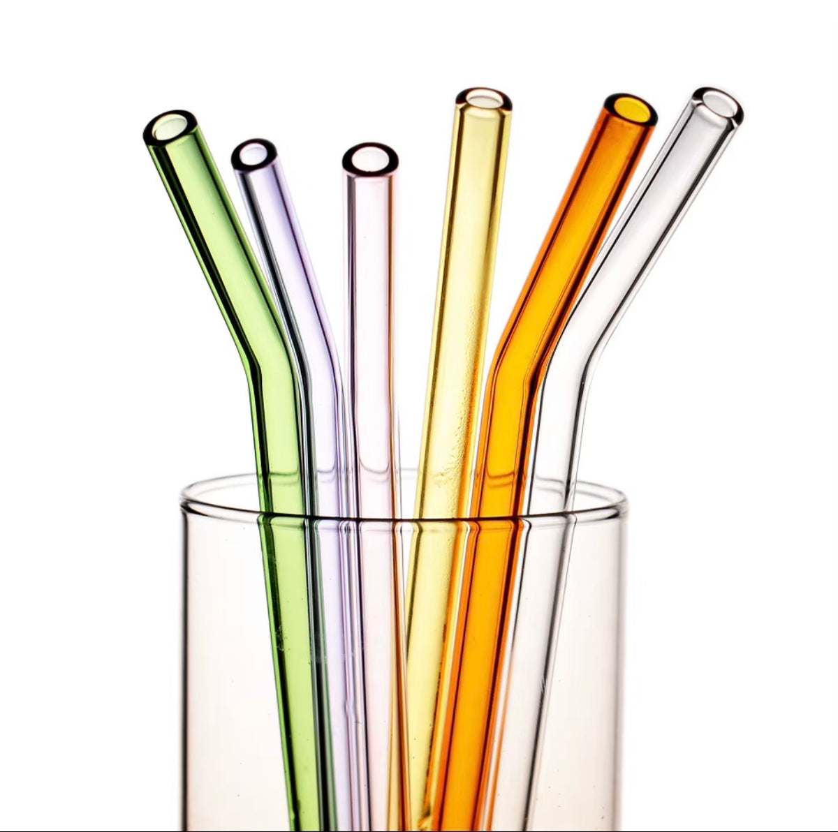 Color Glass Straw