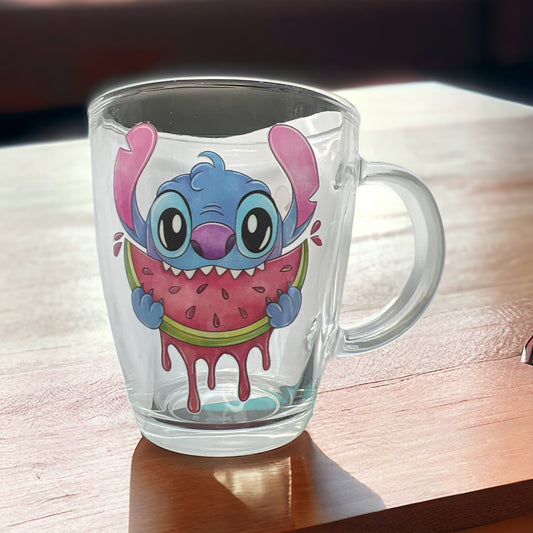 Tasse transparente avec motif