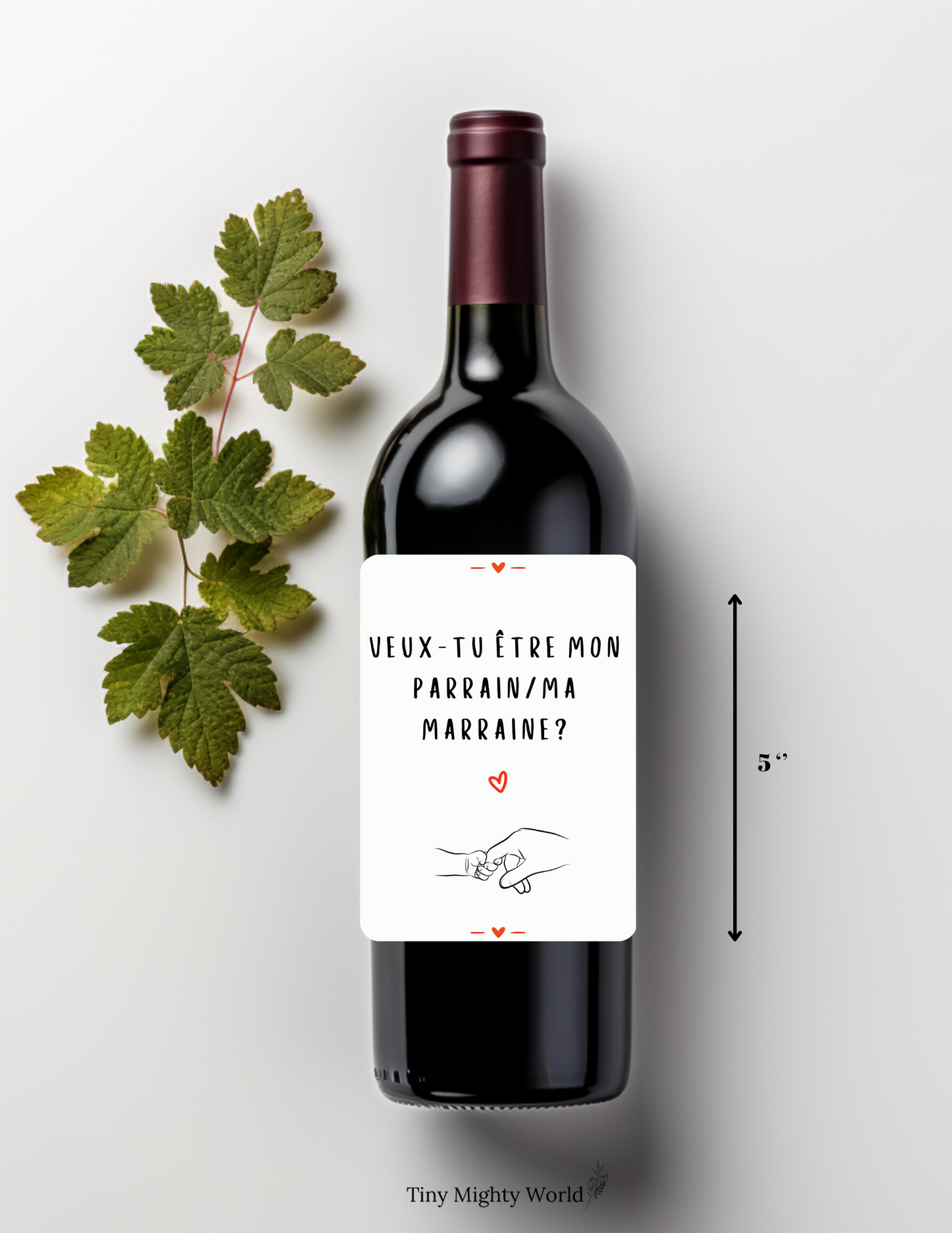 Étiquette de vin pour annonce 4x5 étanche