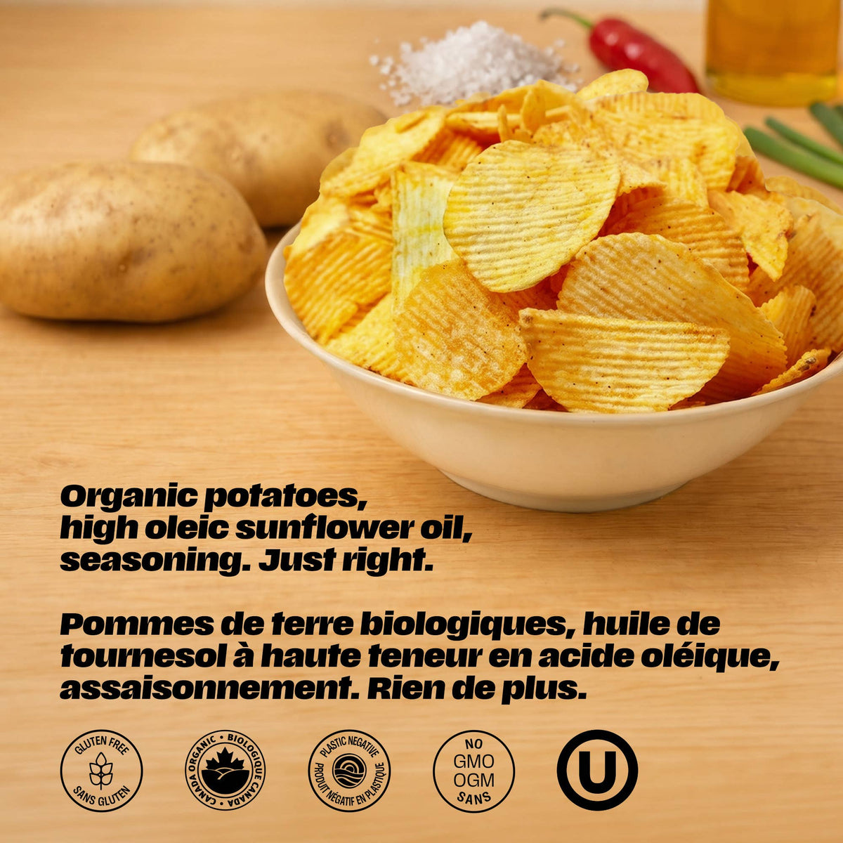 Chips de pommes de terre biologiques Rumbles All Dressed 135 g