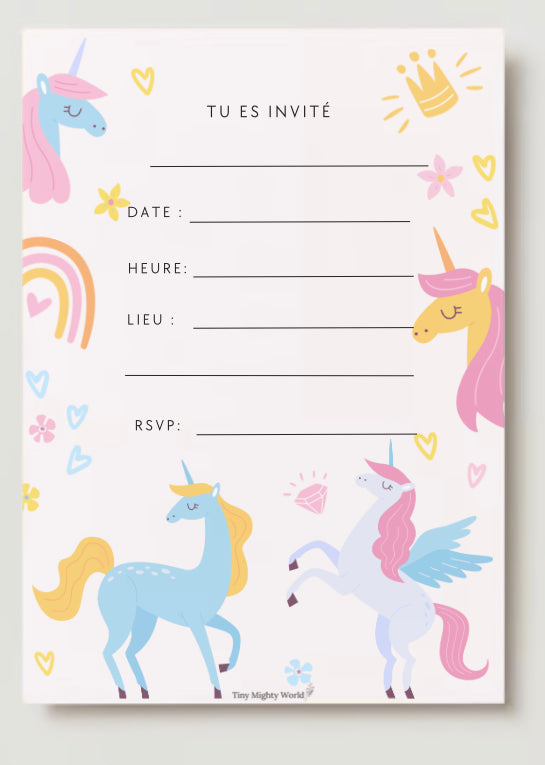 Invitation Card - Unicorn