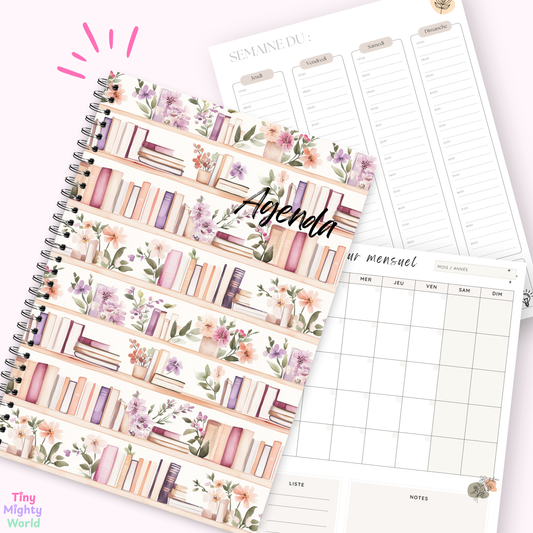 BookShelf Flower - Agenda / Planner 2026 - Undated
