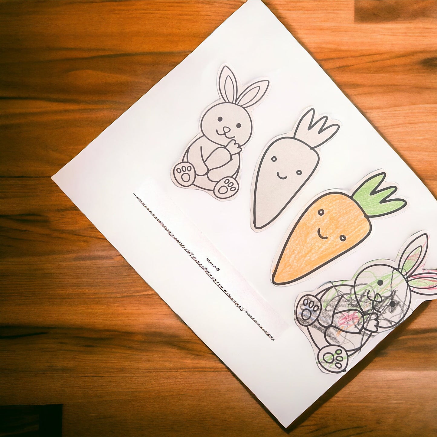 Colouring Easter stickers