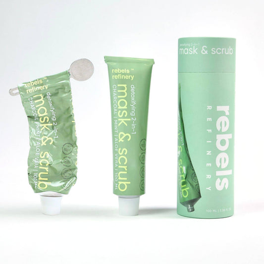 Gommage et masque pour le visage CHARCOAL/MENTHE/ALOE