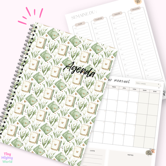 Green Book - Leaf - Agenda / Planner 2026 - undated