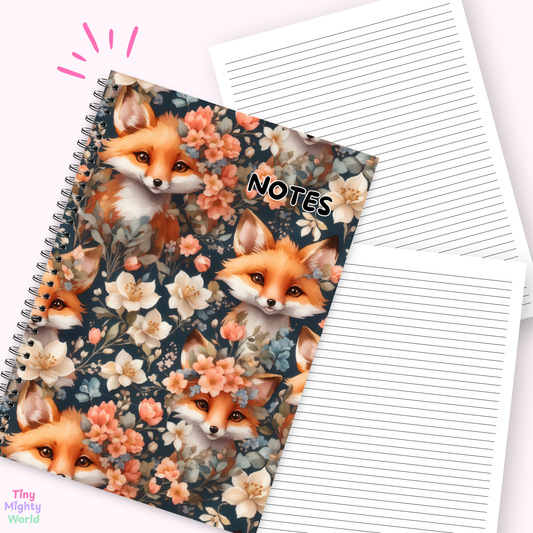 Fox - Letter Size Lined Notebook – 80 Pages | Minimal Everyday Writing Journal