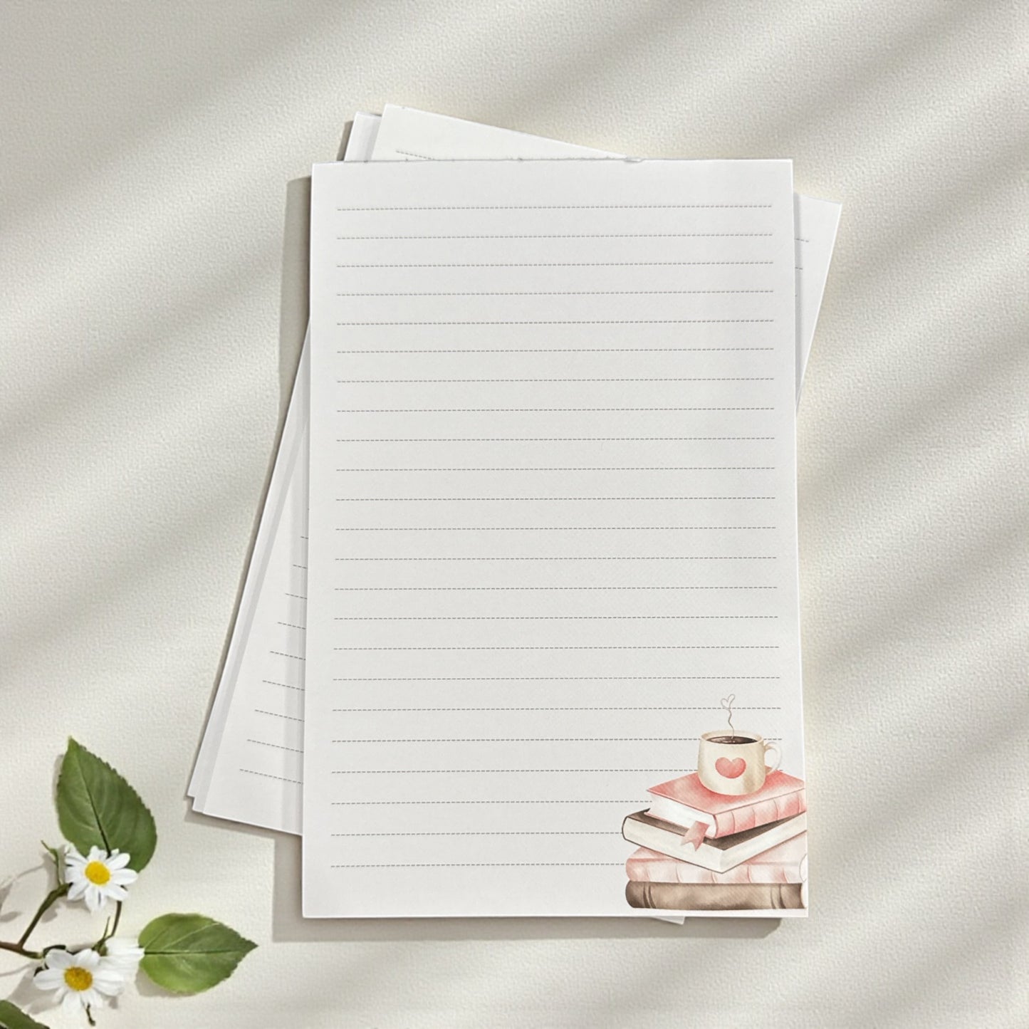 Pink Coffee Book Notepad – Cute Coffee Aesthetic – Lined – 50 Pages