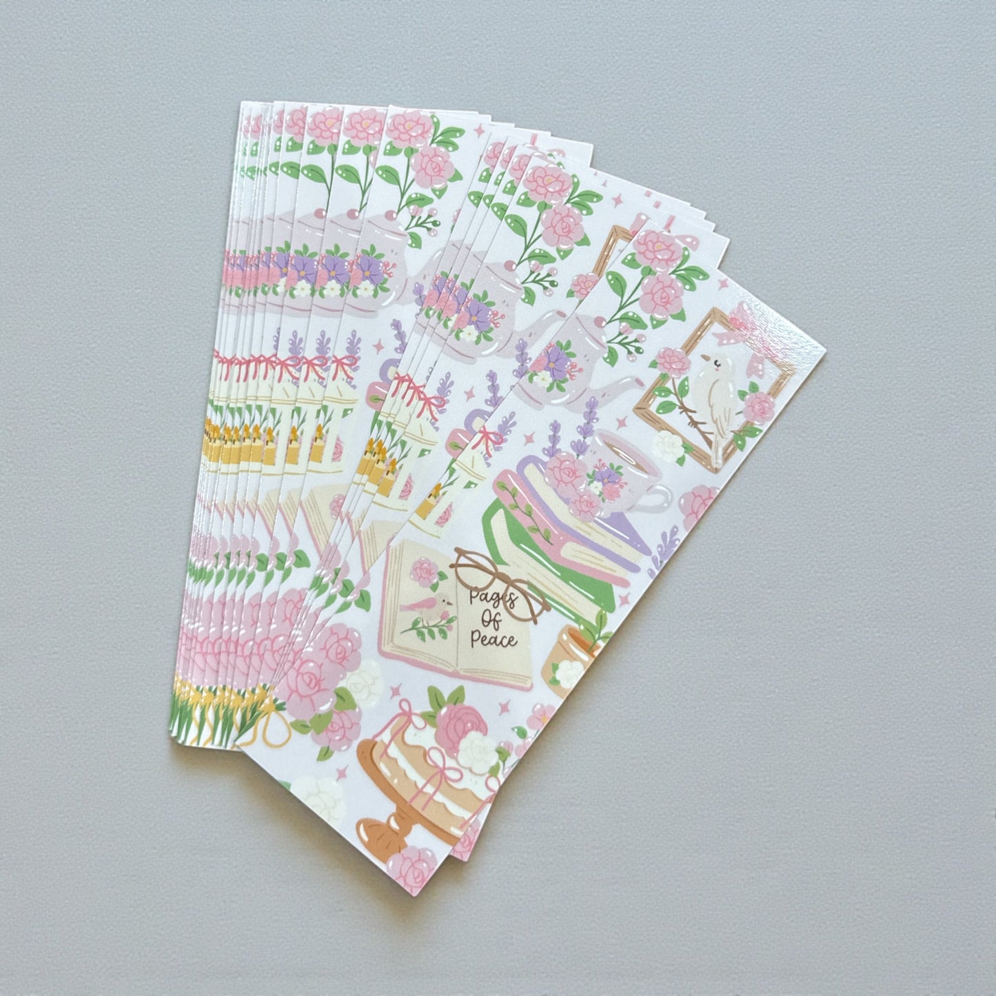 Purple Flower Bird Book - Decorative Bookmark – For Book & Planner Lovers