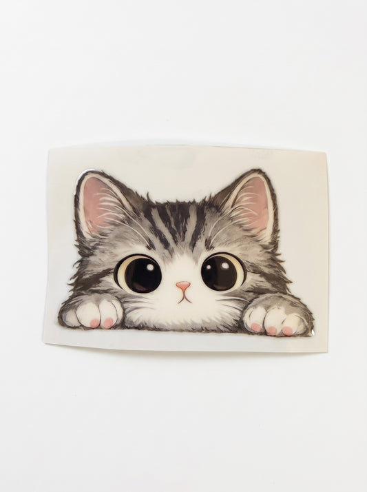 UVDTF Cup Sticker 2 inch - Kawaii Grey White