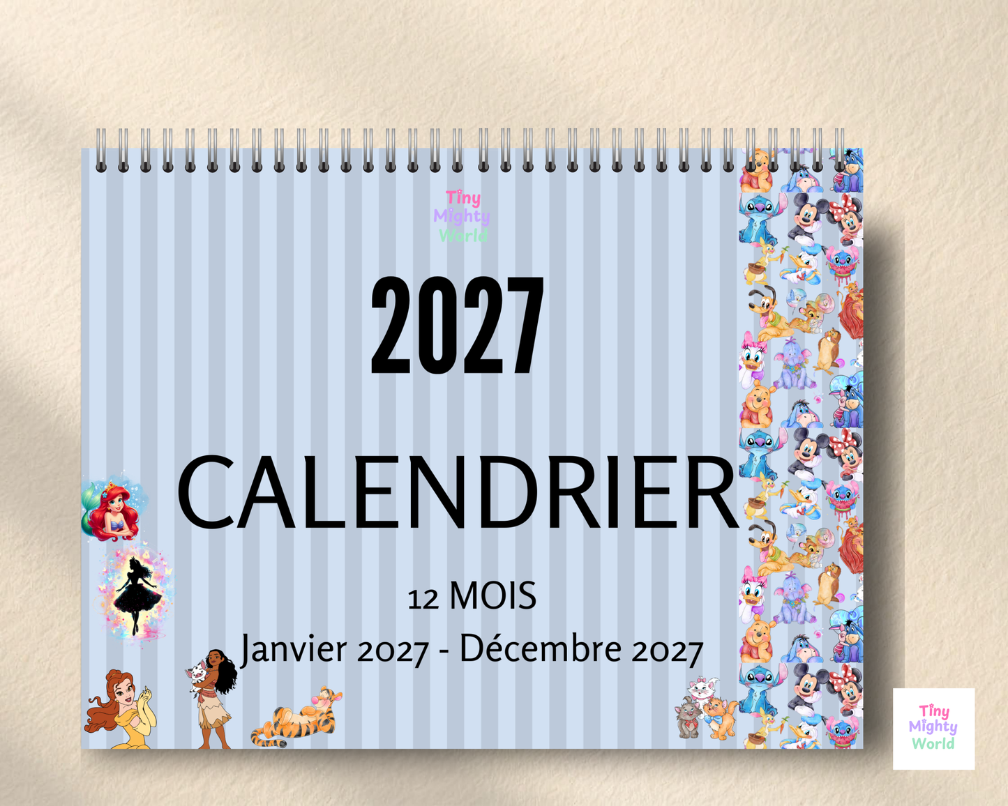 2027 Monthly Wall Calendar - Mix Fairytale | Cute & Functional Family Planner