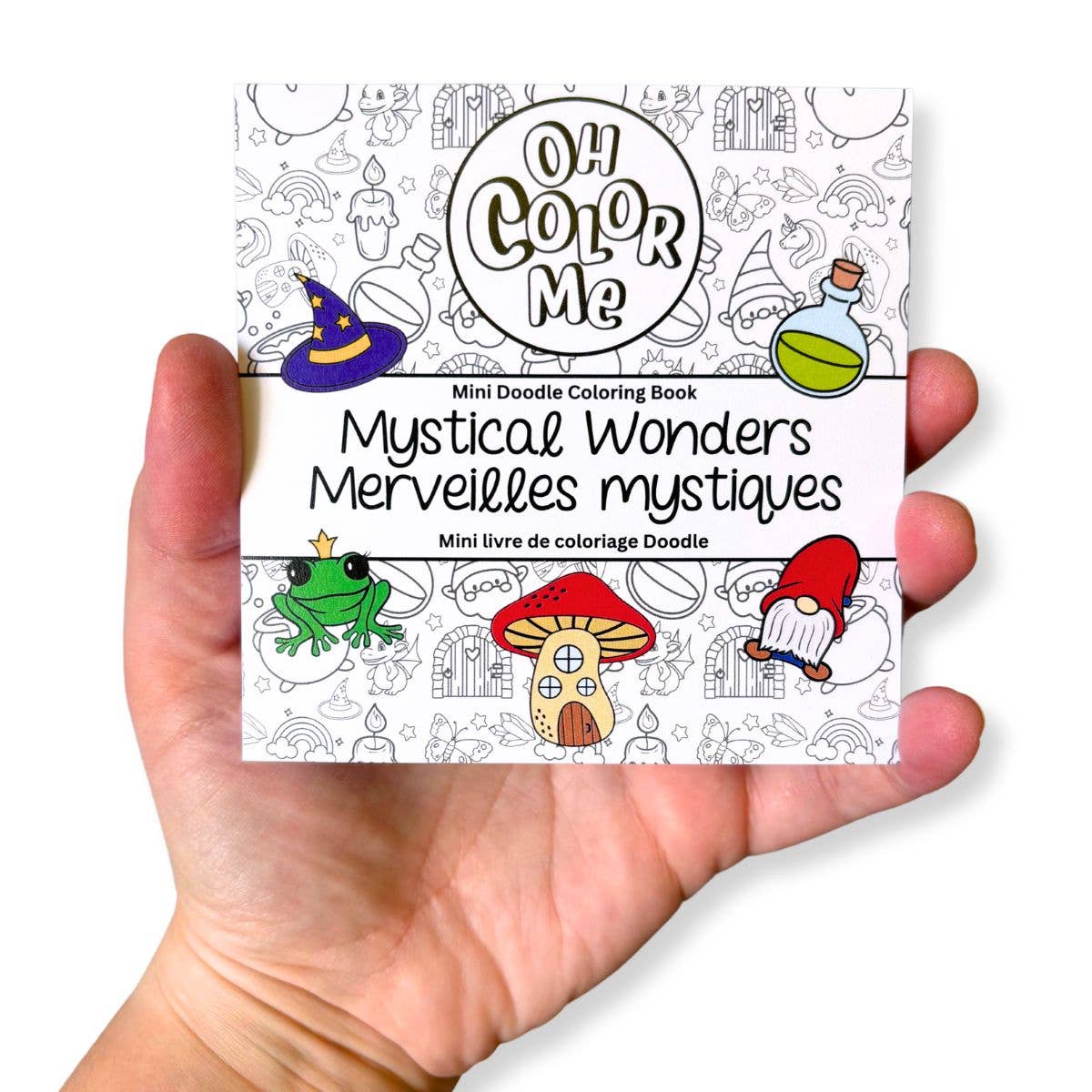 Mini livre de coloriage Merveilles mystiques, 4" x 4", cadeaux pour bas de Noël