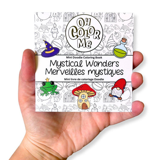 Mini livre de coloriage Merveilles mystiques, 4" x 4", cadeaux pour bas de Noël