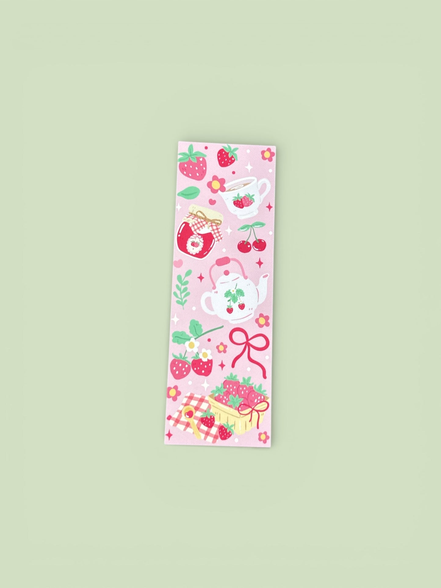 Strawberry Lover Flower - Decorative Bookmark – For Book & Planner Lovers