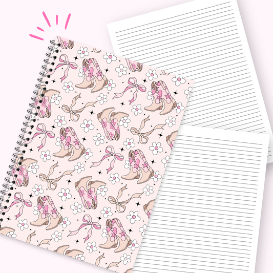 Country Girl Pink - Letter Size Lined Notebook – 80 Pages | Minimal Everyday Writing Journal