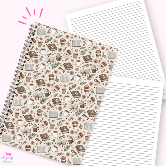 Coffee Book - Letter Size Lined Notebook – 80 Pages | Minimal Everyday Writing Journal