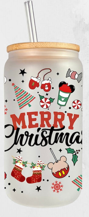 CHRISTMAS EDITION Coffee/Smoothie Glass 16oz