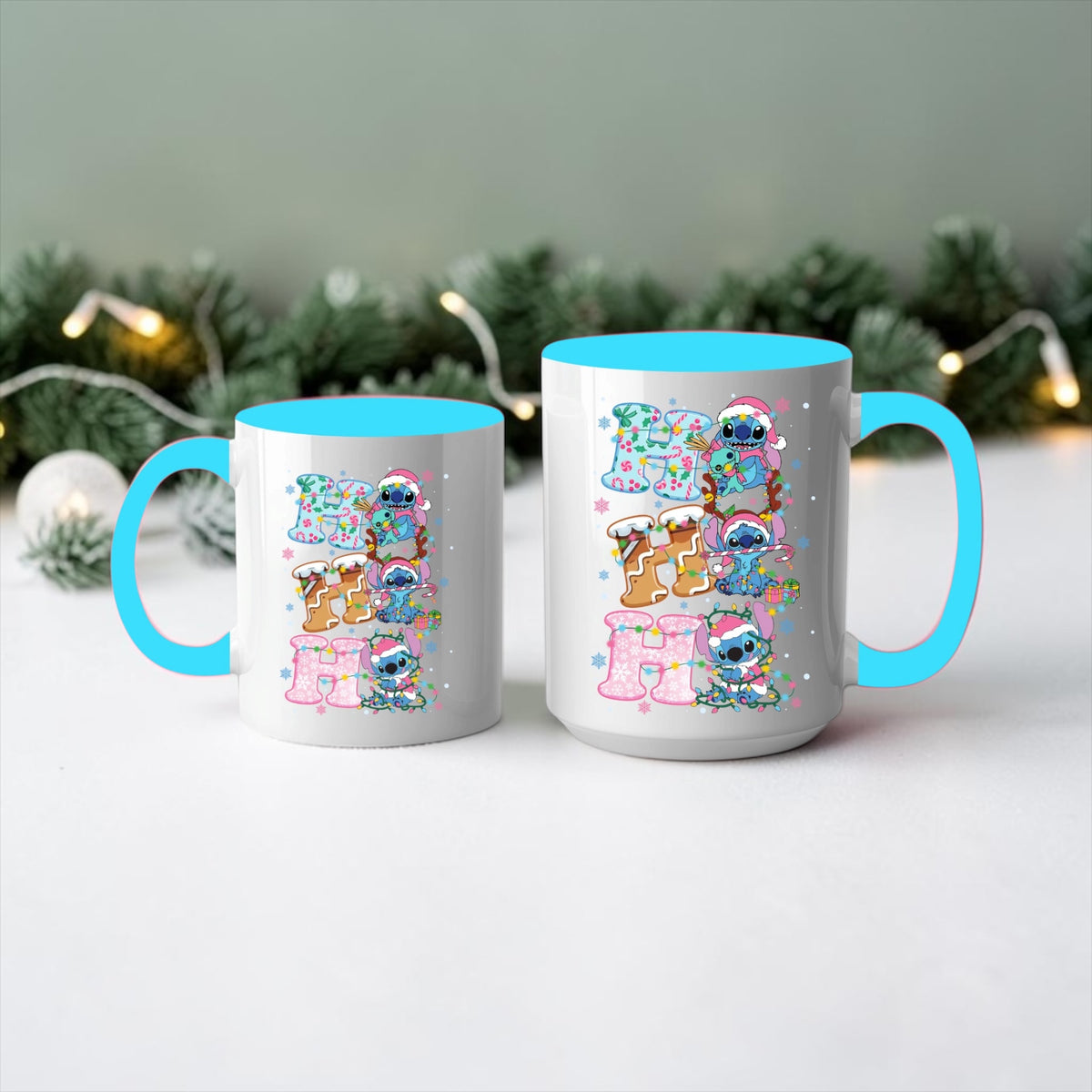 CHRISTMAS MUG | Blue Alien HOHOHO | 15 oz ~443mL
