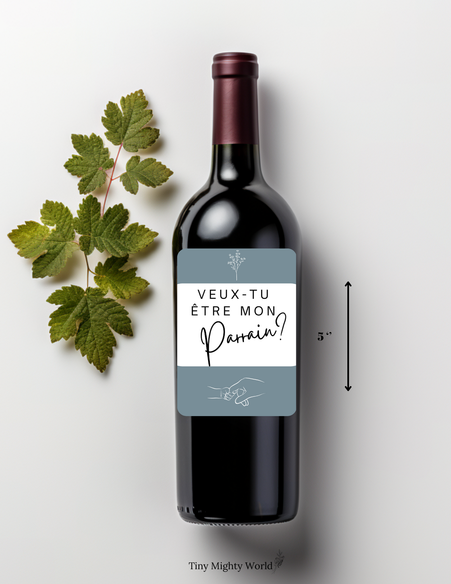 Wine Label For announcement 4x5 Waterproof