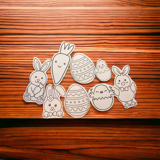 Colouring Easter Magnets