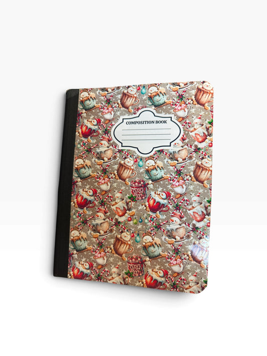 Hot Cocoa - Composition Notebook – 7x10 inches, 100 Lined Pages – Trendy Stationery