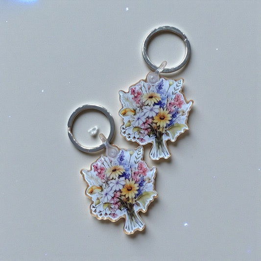 Flower Bouquet Acrylic Keychain