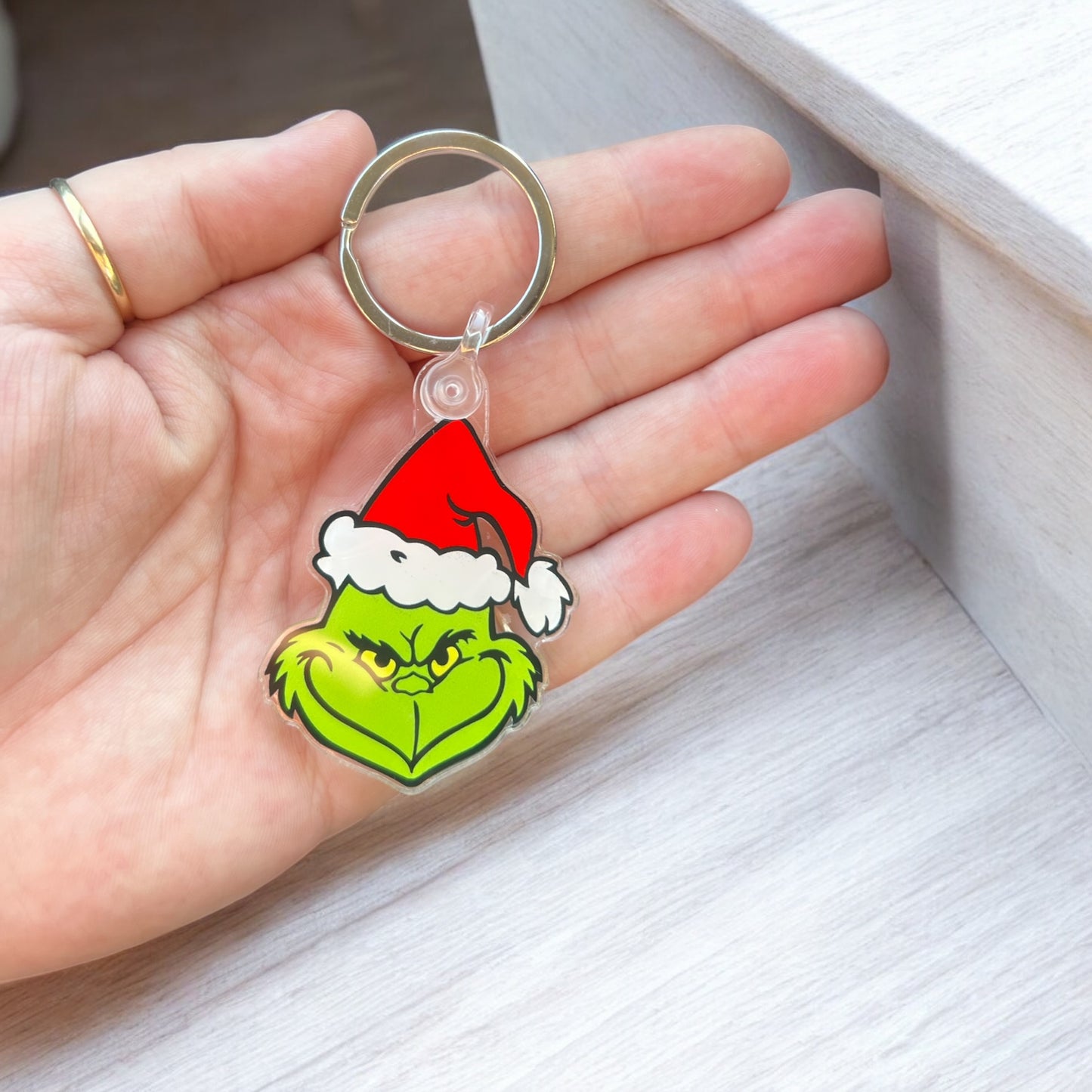 Grumpy Green Keychain