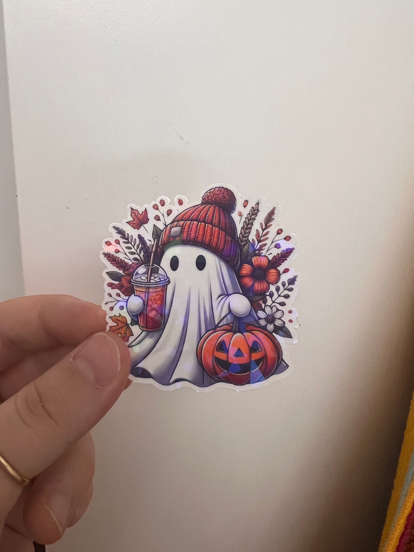 Autumn Vibe Ghost Sticker