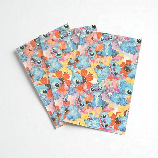 Blue Alien - Flower - Lined Journal | 80 Pages Writing Notebook for School, Work & Journaling